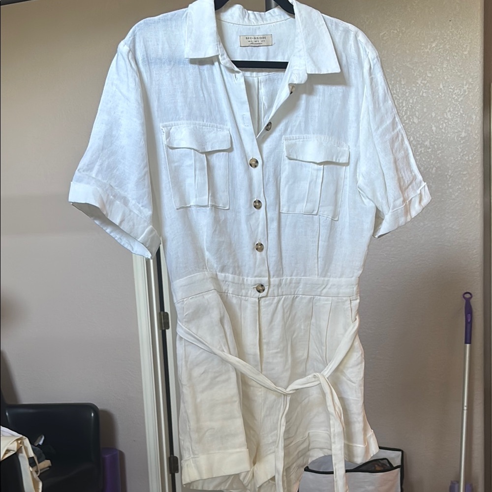 Bec + Bridge Ivory Button-Up Top